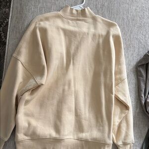 TNA Beige Mock Neck Sweatshirt